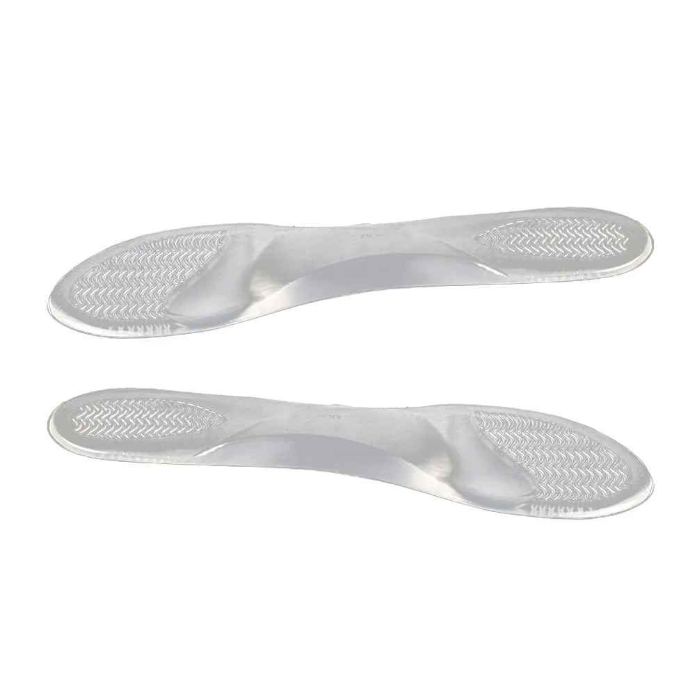 

High Heel Gel Insoles Transparent Flexible Absorption Non Slip Breathable Shoes Inserts for Comfort Perspiration Absorption Odor