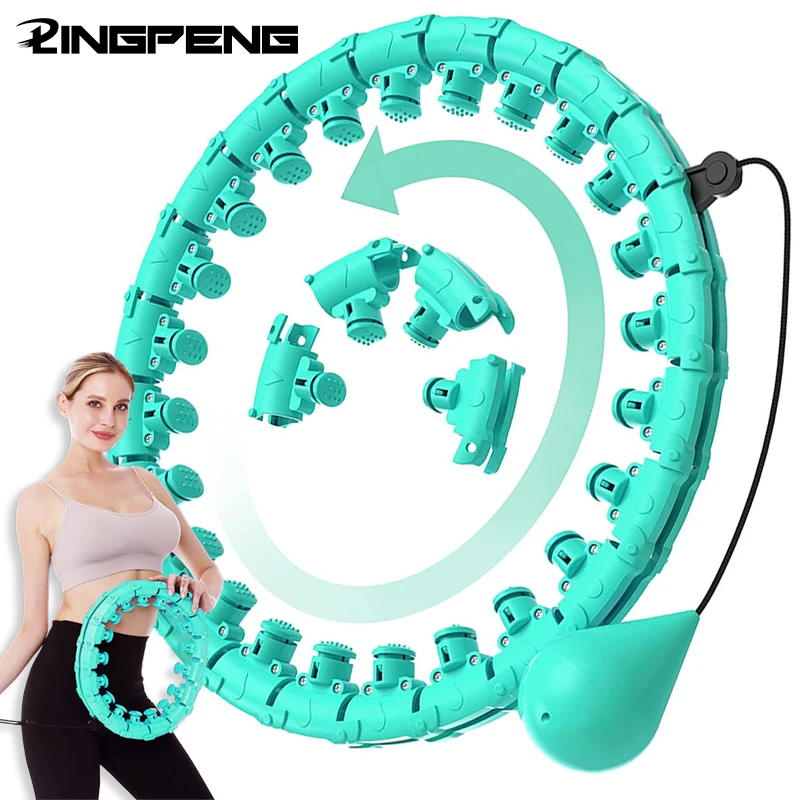 Slimming Hoop With Weight Exercise Weights Sport Sports Hoop Waist Trainer Exercise At Home Fitness Belly Abdominal Adjustable