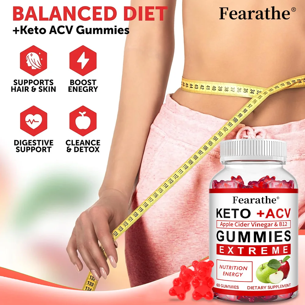 تركيبة متقدمة لخل التفاح من كيتو - تدعم الهضم وإزالة السموم وتنظيفها لصحة الأمعاء