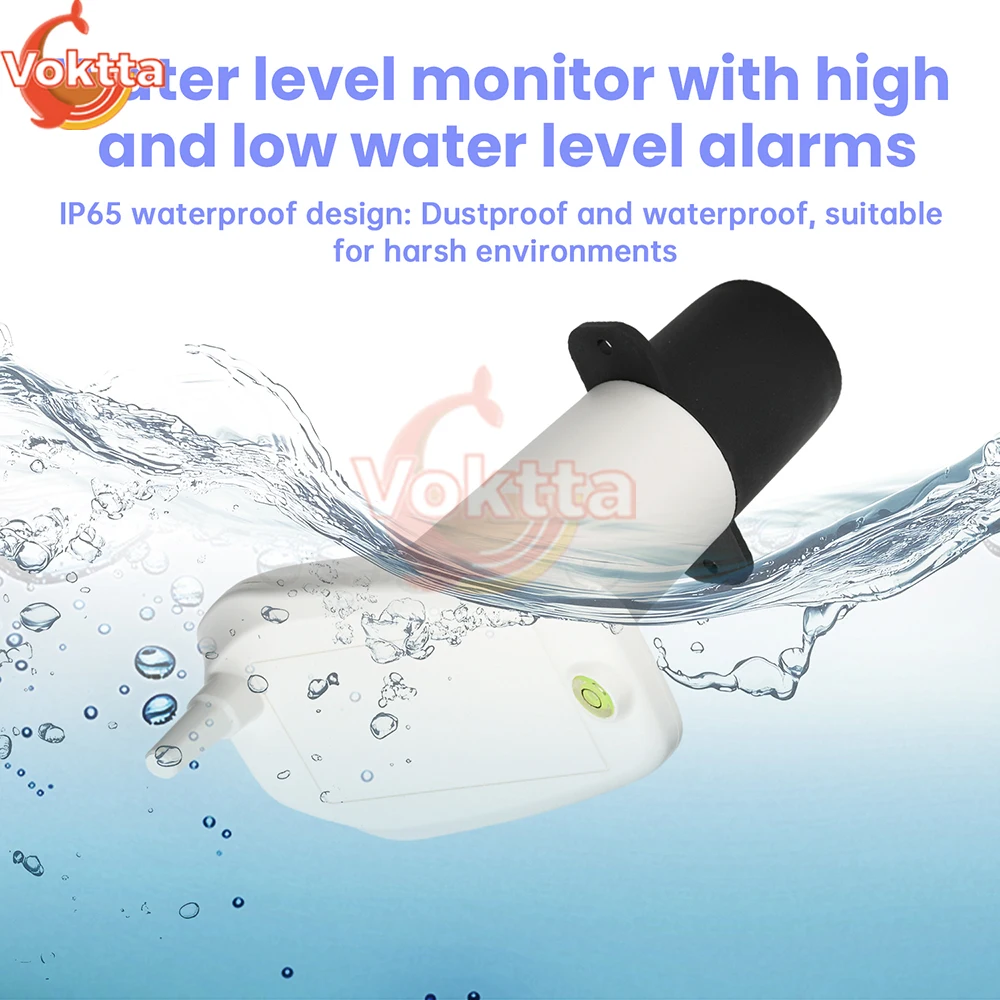 Medidor de nível ultrassônico sem fio, 433mhz, tanque de água digital doméstico, medidor de nível de líquido, alarme de altura, sensor de temperatura, monitor