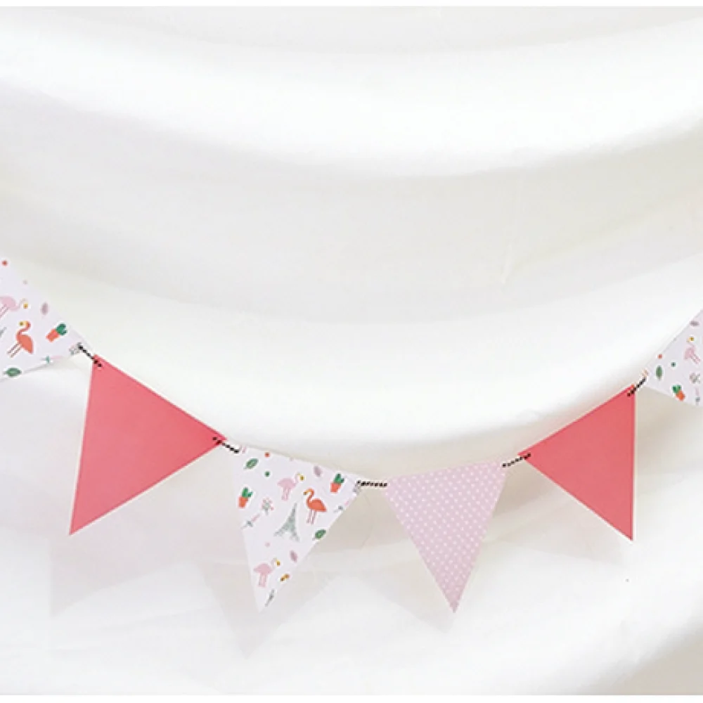 Decorative Paper Pennant Garland Bunting Flags For School Opening Graduation Party Hanging Banner Supplies