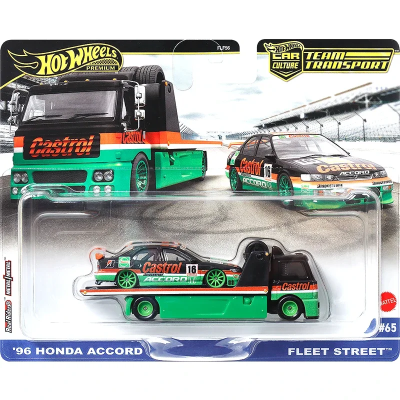 Official Hot Wheels Premium Car Culture Team Transport Boys Toys 1:64 Diecast Honda Accord Porsche Sauber Mercedes Fleet Flyer