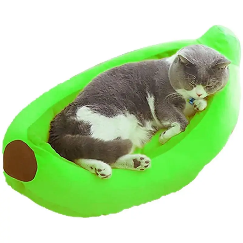 

Pet Sleeping Bed Plush Dog Cushion Washable Banana Shape Pet Beds For Small Medium Dogs Cats Fluffy Pets Calming Pets Nest