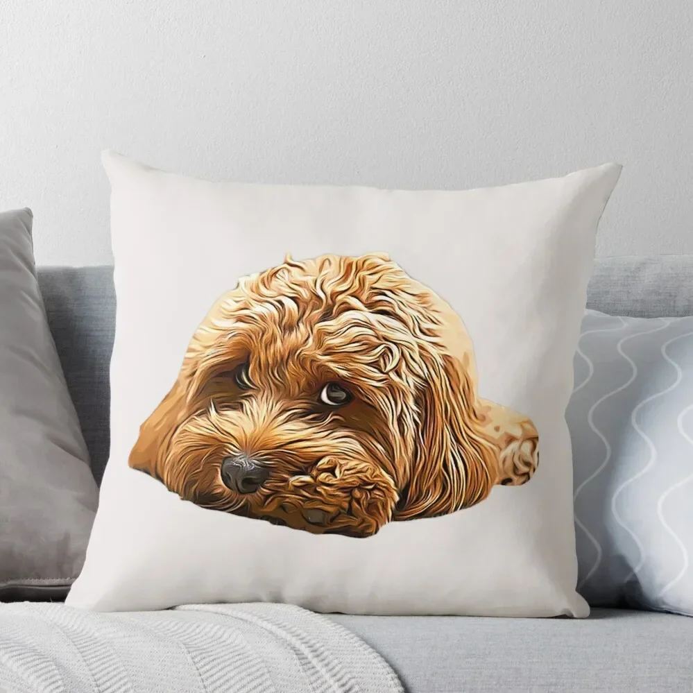 

Cavapoo Cavoodle Cockerpoo Puppy Designer Dog Poodle Mix Throw Pillow Decorative Cushion Sitting Cushion pillow