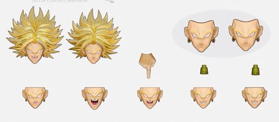 ألعاب Dko لعبة دراغون بول زد الوحش العرافة كونغ ستوديو سوبر سايان برولي B010L B011L إكسسوارات الرأس تمثال أنيمي الهدايا اللعب