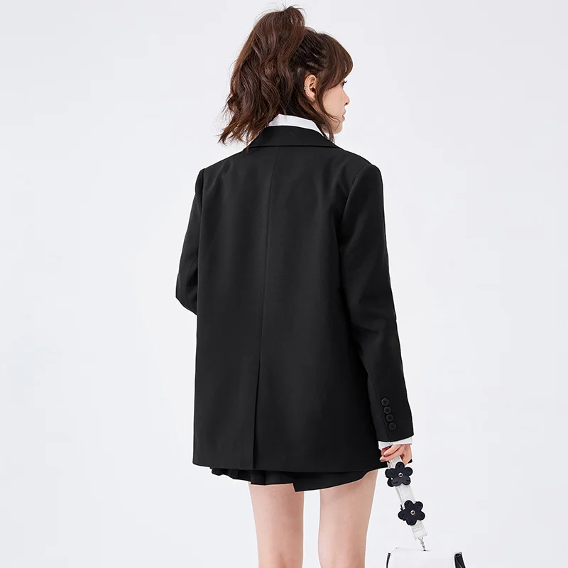 Semir Suit Jacket Women Loose Design Sense Spring 2022 New Black Casual Suit Chic Small Trendy