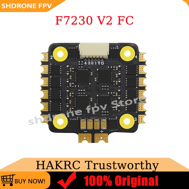 HAKRC F7230 V2 Flight Control 2S-6S Lipo Built-in Current Sensor Four Programmable LED Illusion Iights for FPV Freestyle Drones