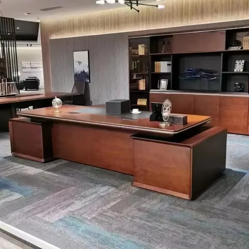 Large L Shaped OfficeTable Drawer Cabinet Asthetic Manager Office Desks Wooden Executive Escritorios De Oficina Accessories