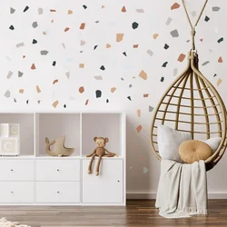 Wall Sticker Terrazzo Pattern Irregular Stone Shape for Living Room Bedroom Bathroom Decorative Wall Decals Home Decor Murals