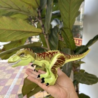 Fluorescent Green Tyrannosaurus Rex Dinosaur Southern Giant Beast Dragon Wind God Pterosaur Toy Building Block for Children Gift