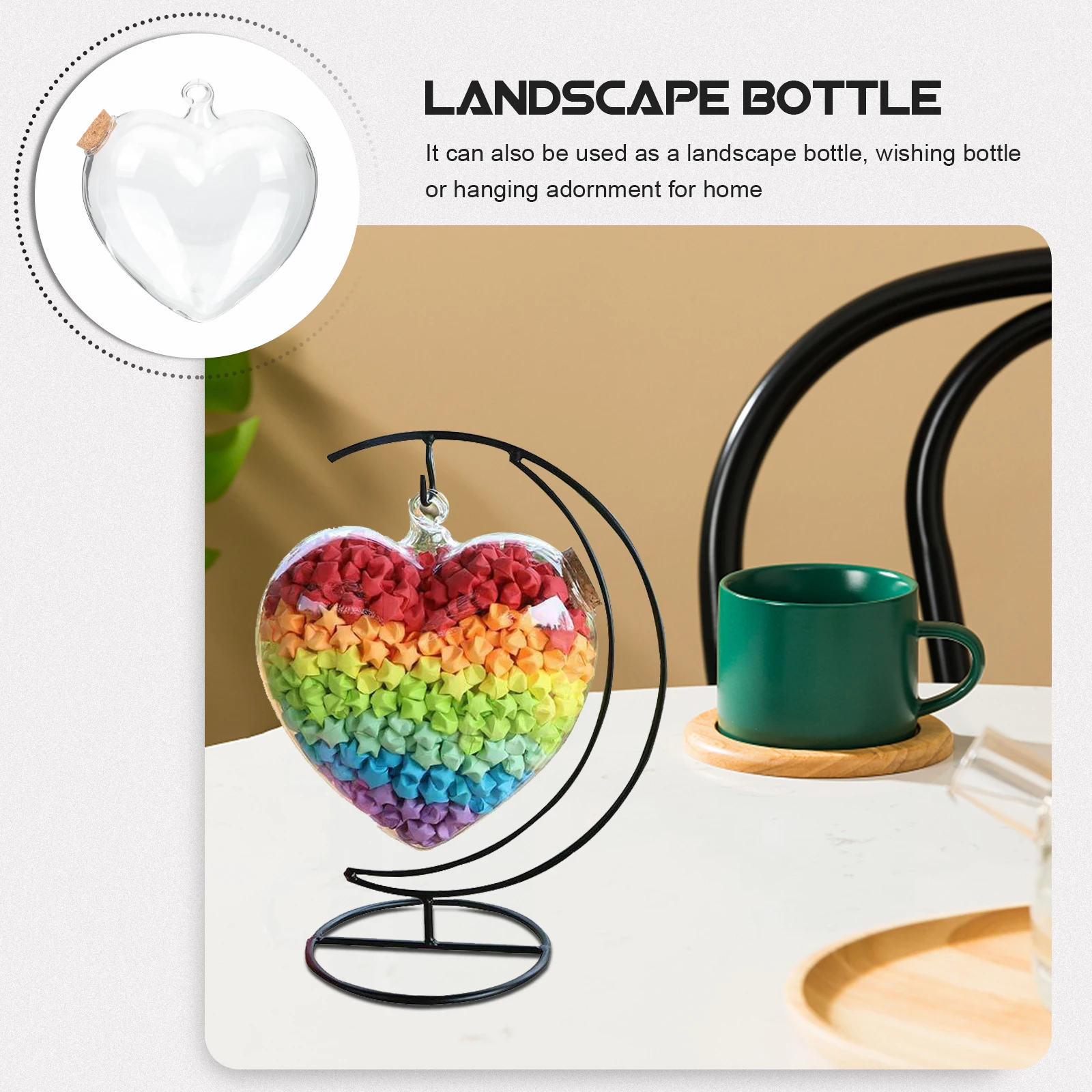 

Wishing Bottle Glass Jars Decorative Plant St Container Transparent Storage Vase Craft Home Adornment L Bottle