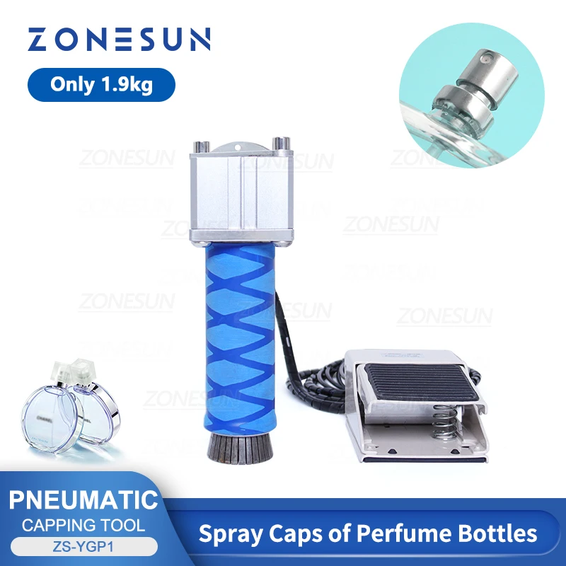 ZONESUN Perfume Pressing Machine Glass Bottle Crimping Pressing Tool Handheld Packaging Small Production Workshop ZS-YGP1