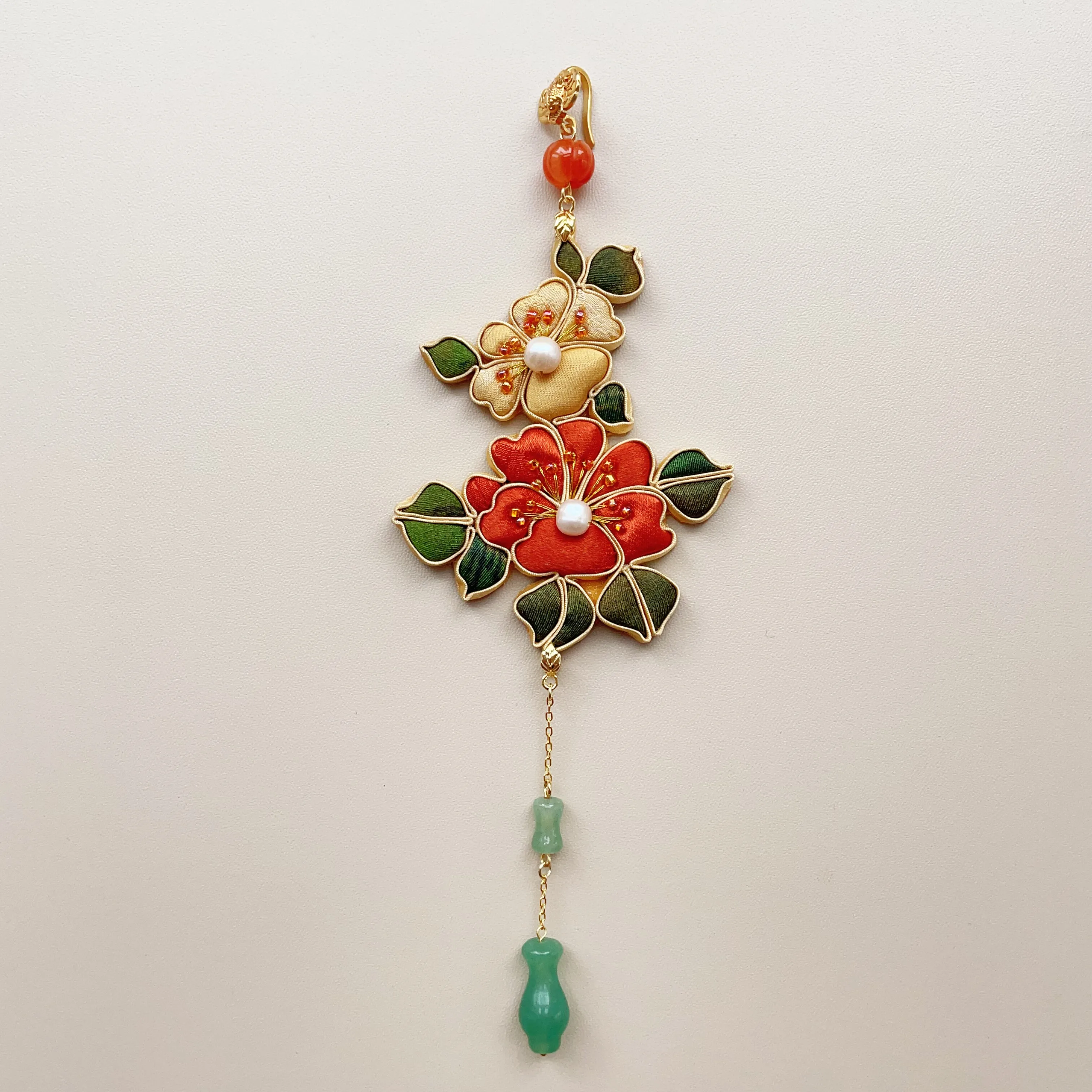 Handmade Real Silk Waist Pendant, Tongchun Intangible Cultural Heritage Frog Button, New Chinese Style Qipao Hanging