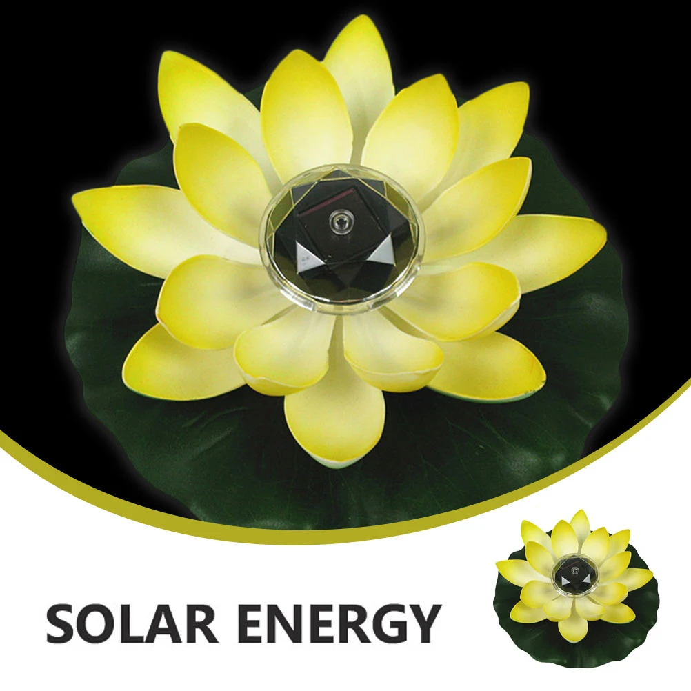 

2pcs Unique Lotus Design Solar Floating Lights Waterproof Outdoor Pond Lamps Colorful Decorative Lights