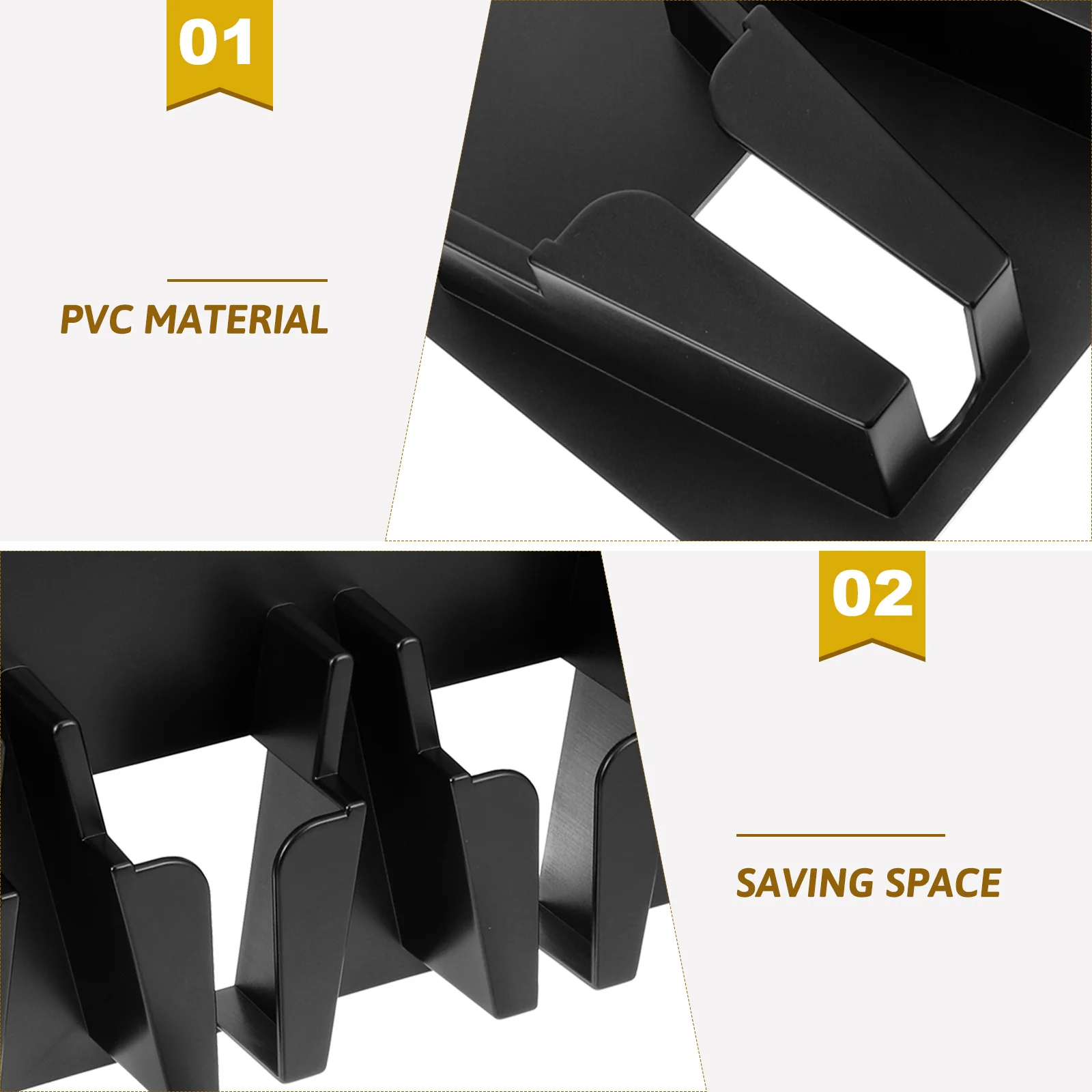 Clipper ไฟฟ้า Rack ผมกล่องเก็บสีดํา Wall Mount สําหรับ Clippers Trimmers Salon ร้านตัดผมวัสดุที่ทนทาน Space