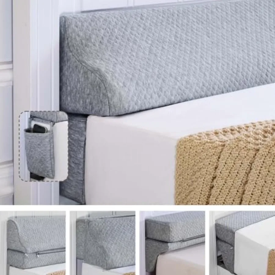 

Bed Wedge Gap Filler Queen Size Wedge Pillow for Headboard Gap Foldable Mattress Gap Filler Close The Gap 0 7" Between Headboar
