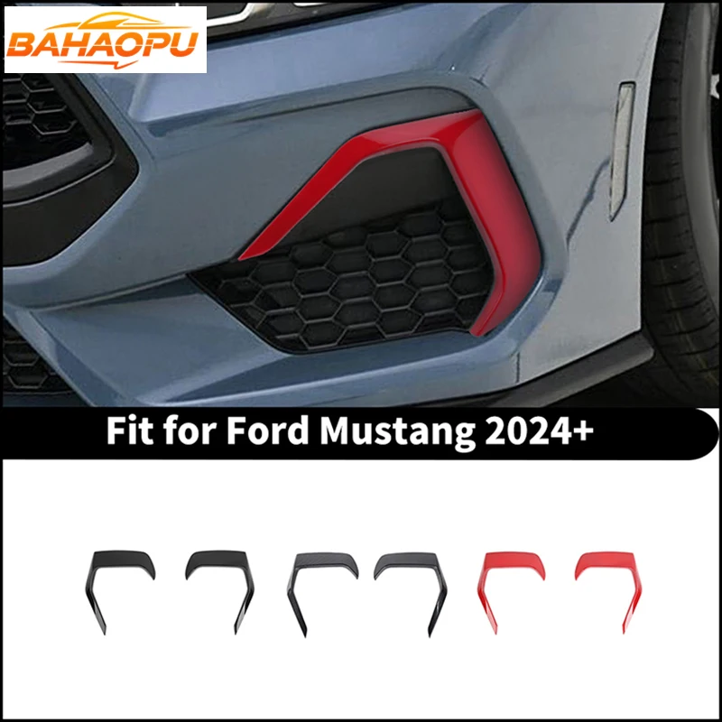 

BAHAOPU Car Front Bumper Grille Grill Decoration Cover Trim Sticker Fit For Ford Mustang 2024 Up,Exterior Styling Accessories