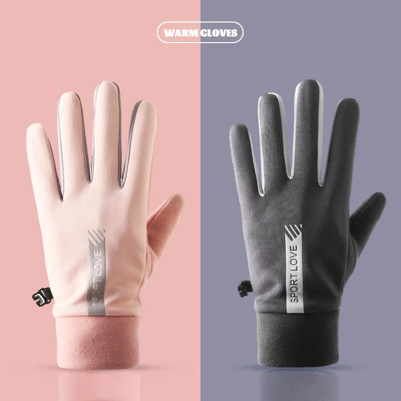 Winter Gloves Women Cycling Bike Thermal Fleece Cold Resistance Wind Waterproof Bicycle Warm Outdoor Running Skiing Mittens