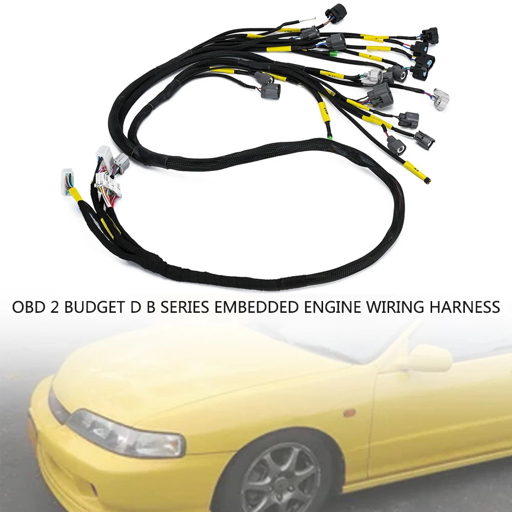 Tucked Engine Harness For OBD2 Budget D & B-series Engine Motor Wiring Harness for Honda Civic Integra B16 B18 D16