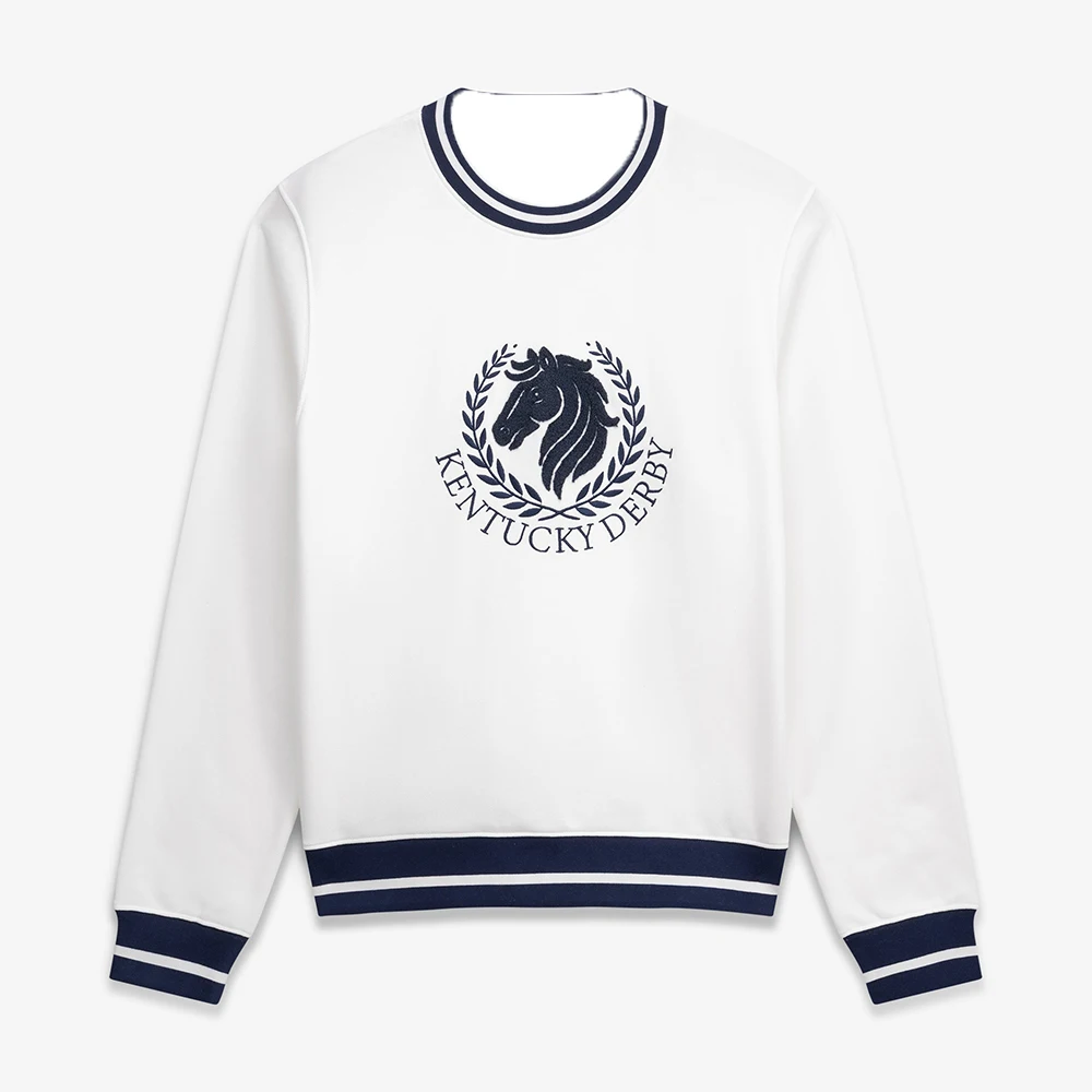 

Kentucky Derby Competition Horse Long Sleeve Round Neck Sweatshirt Retro Print Breathable Casual Multi-Purpose Unisex Sweatshirt