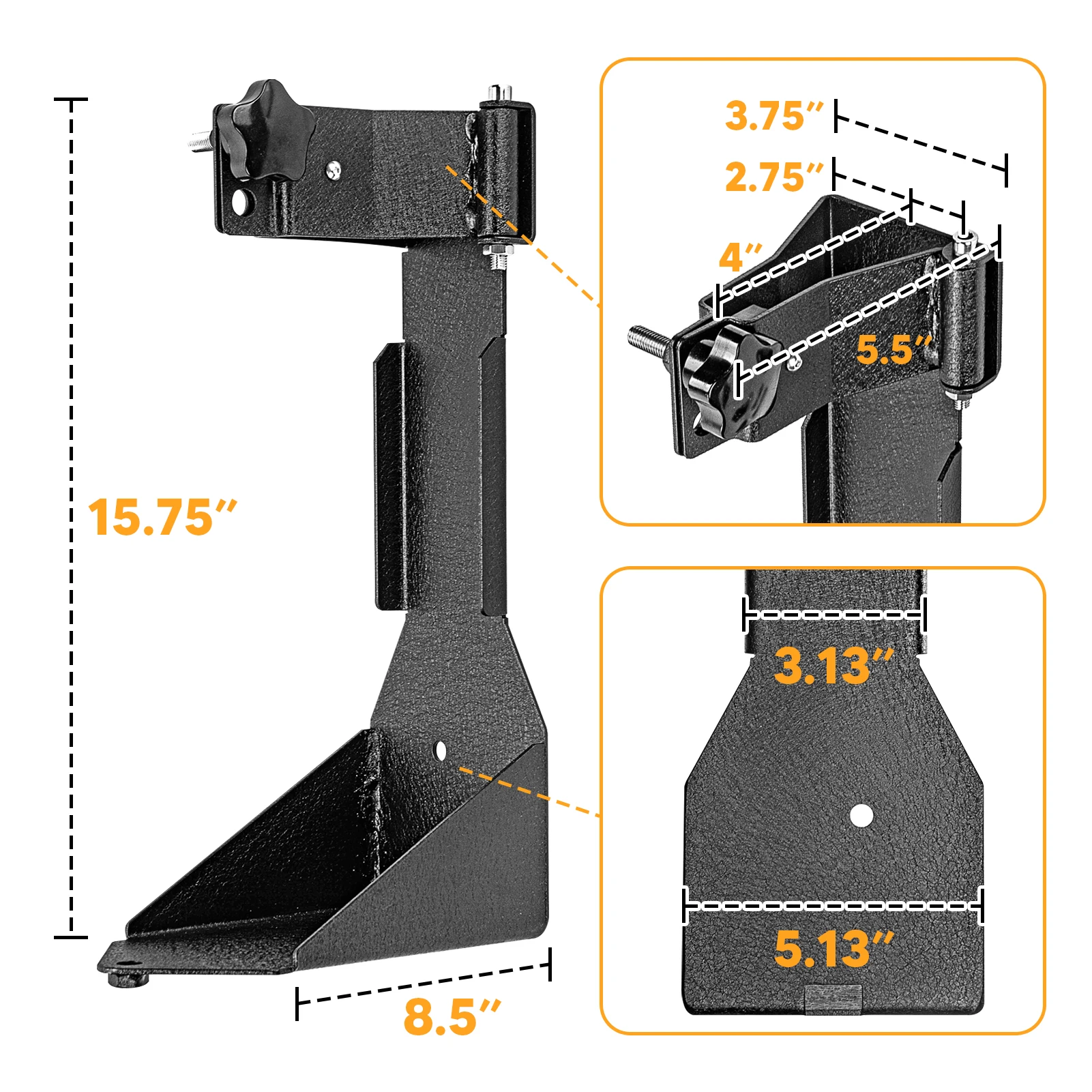 Per Jeep Wrangler JK 2007-2017 Car Off-road posteriore Hi-Lift Jack Mount Kit staffa portellone montaggio Jack di sollevamento accessori Auto