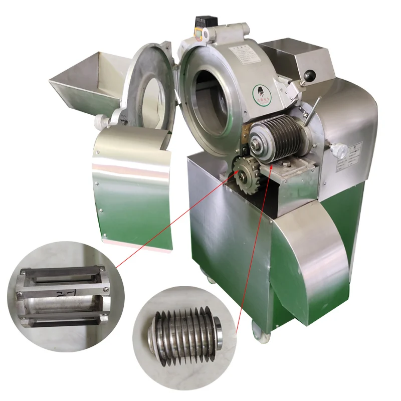3mm 4mm 5mm Vegetable Granule Dicing Machine Commercial Shredder Automatic Electric Vegetable Cutter Machine