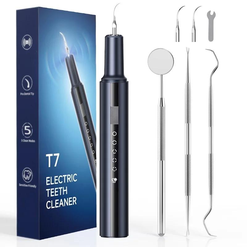 

CURVY MOON T7 Portable Electric Sonic Dental Calculus Scaler Oral Teeth Tartar Remover Plaque Tooth Stone Stains Cleaner Removal