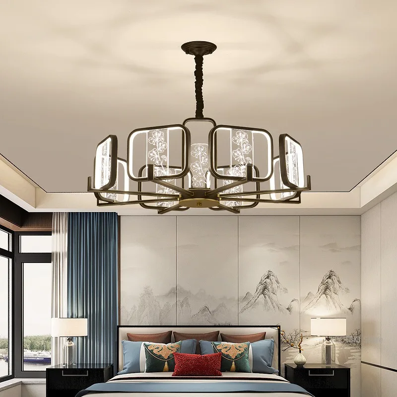 

New Chinese style pendant light, grand living room, simple home use, modern dining room, bedroom, hall, creative light