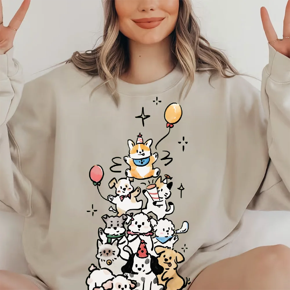 

Cute Animal Cartoon Women's Y2k Hoodie Korean Style Hand Painted Graphic Art Oversized Sweatshirt Cozy Fleece Warm Fall Winter