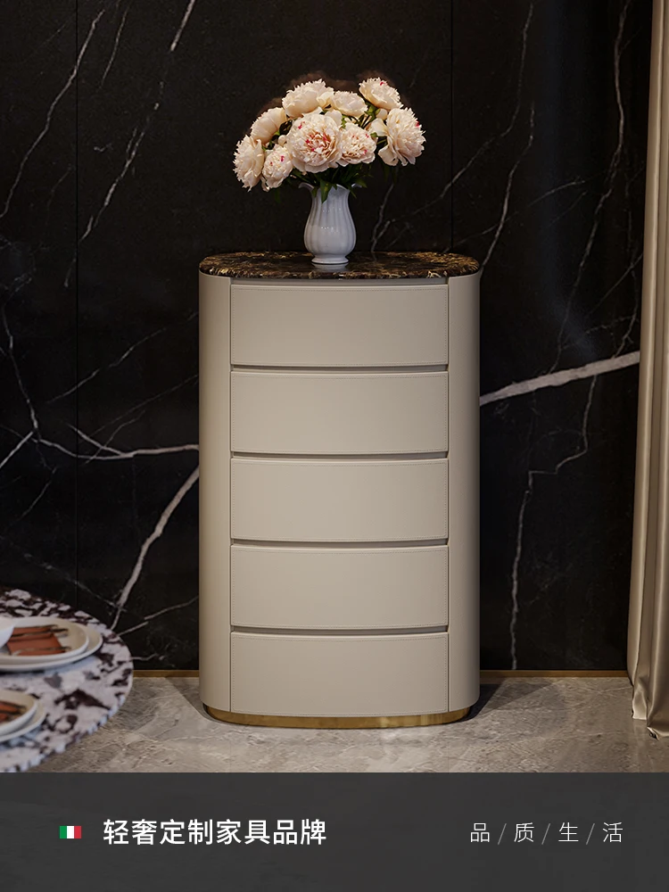 Light luxury five bucket cabinet Italian modern minimalist fashion bucket cabinet high-end bedroom storage