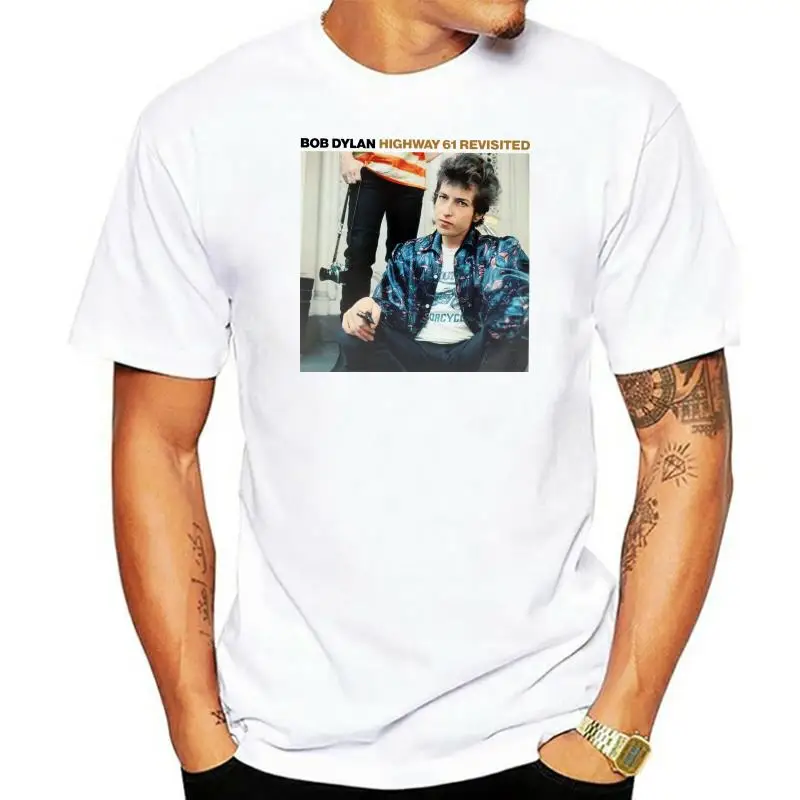 Bob Dylan Highway 61 Revisited Mens White T-Shirt Size S M L XL 2XL 3XL