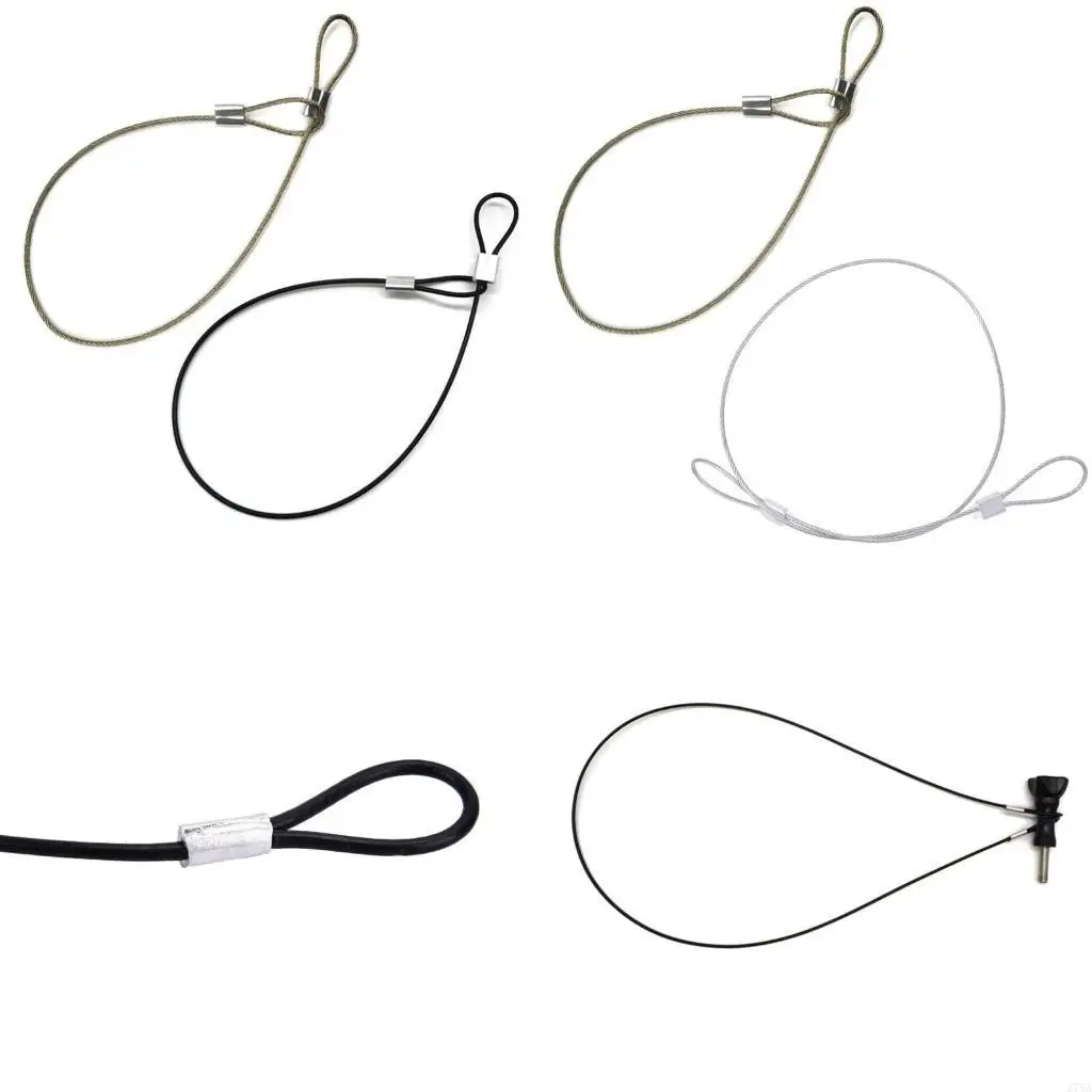 J78a alça segurança cordão aço inoxidável cordão pulso mão 30cm para câmera