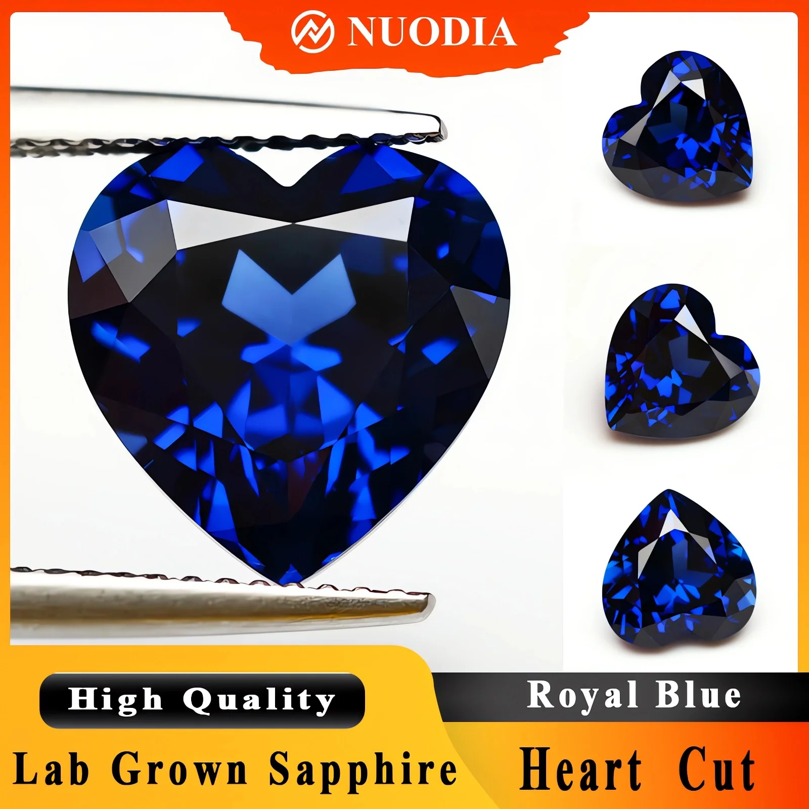 

Выросший в лаборатории сапфир, драгоценный камень в форме сердца, королевский синий синтетический синий сапфир, драгоценные камни, свободный камень с сертификатом AGL или без AGL