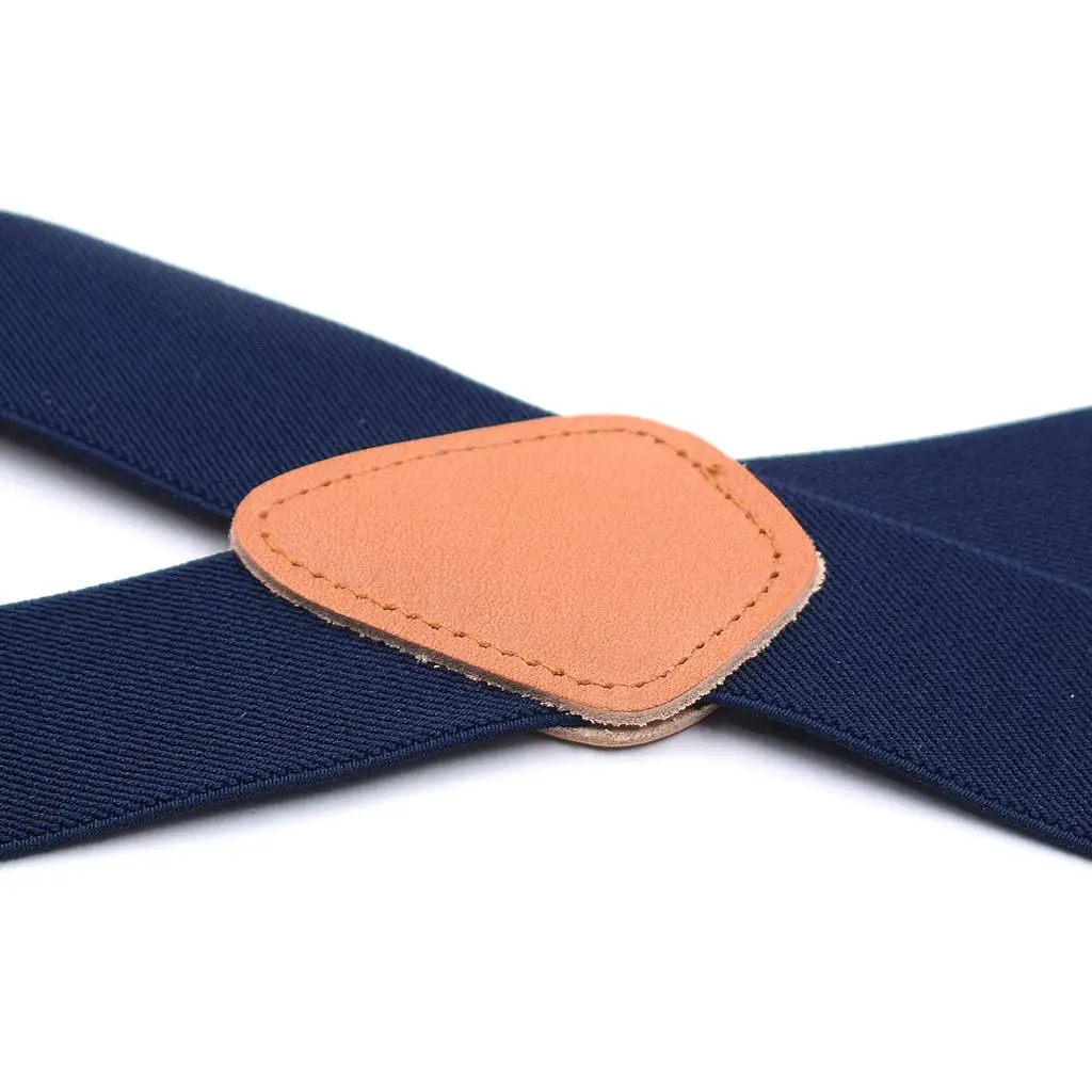 Men's suspenders, plain, Y-shaped, with button on the back,