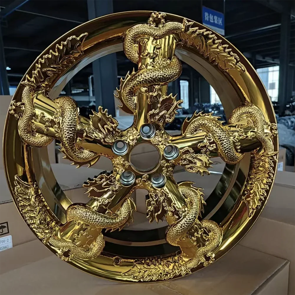 Flrocky New Design 16 17 18 19 20~24 Inch Forged 4X100 4X114.3 5X100 Car Alloy Wheel Rims for Sale Gold Chrome Wheels
