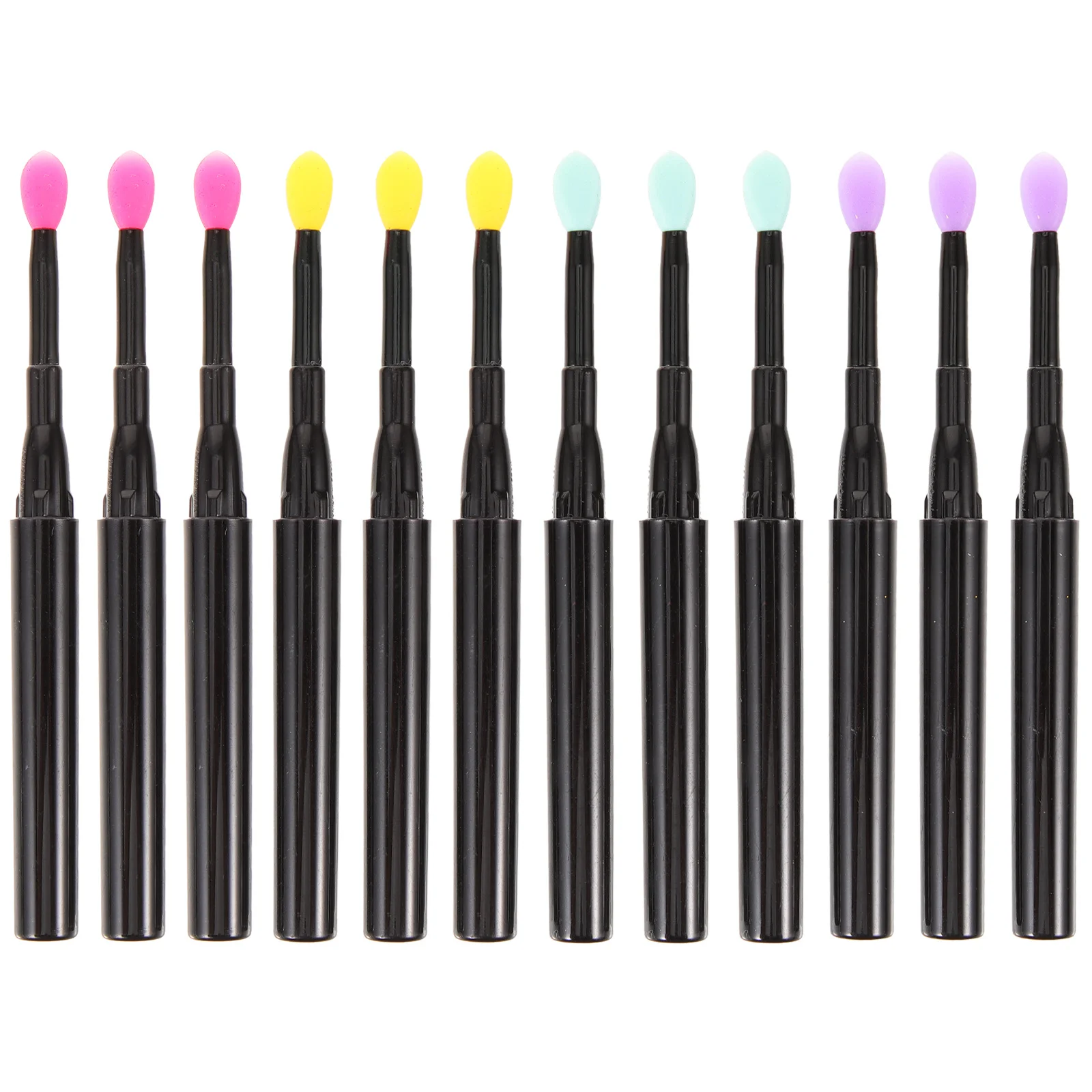 12 قطعة فرشاة الشفاه السيليكون متعددة الاستخدام أحمر الشفاه قضيب الصولجانات غير قابلة للخدش حتى تطبيق مجموعة أدوات ماكياج الموضة هدية