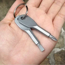 Pocket Maintenance Tool Multifunctional Portable Keychain Precision Cast Steel Micro Flat Head Screwdriver