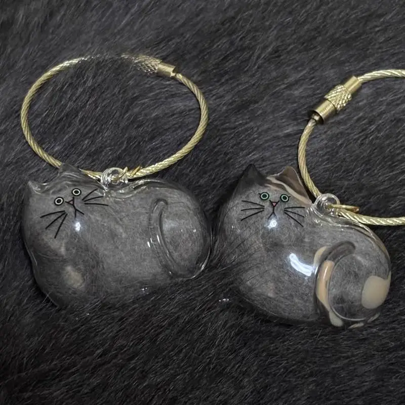 Tierhaar-Gedenk-Aufbewahrungskapsel aus Kunstharz, kreativer Katzen-/Hundehaar-Anhänger, einzigartiger Schlüsselanhänger, neuartiges trendiges Souvenir, Auto, dekorieren, Geschenk – Detail 6