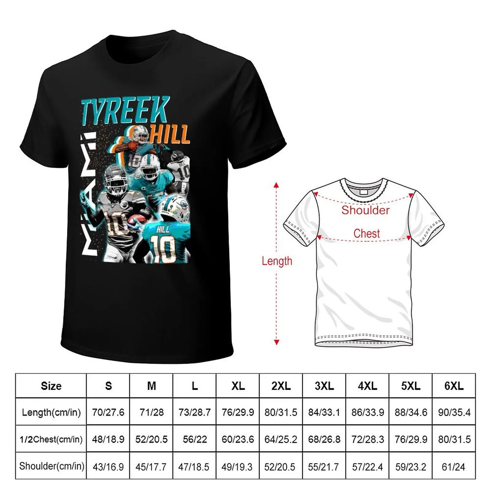 Tyreek Hill Graphic T-shirt plus sizes plus size tops blanks t shirts for men pack