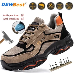 Mens Breathable Lightweight and Cheap Safety Work Shoes Anti Puncture Steel Toe Shoes Smashproof Protective Safety Shoes