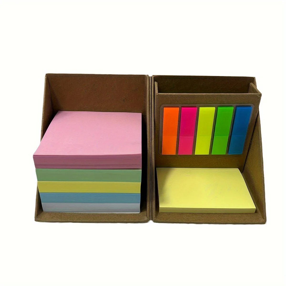 1 Box of 100 Creative Sticky Notes, Multifunctional Folding Note Box, Combined Note Pad