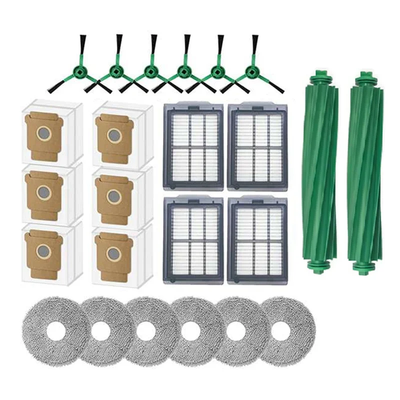 24 قطعة ل اي روبوت رومبا بلس 505 كومبو/405 كومبو جهاز آلي لتنظيف الأتربة فرشاة فلتر HEPA ممسحة القماش كيس لجميع الغبار قطع الغيار-CLIM #6