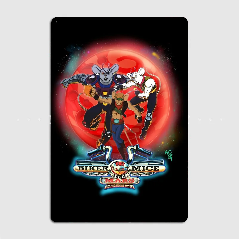 BIKER MICE FROM MARS Classic Retro Metal Poster Sign Bar Garage Club Custom Pub Wall Decor Tin Room Decor Home Decor view 2