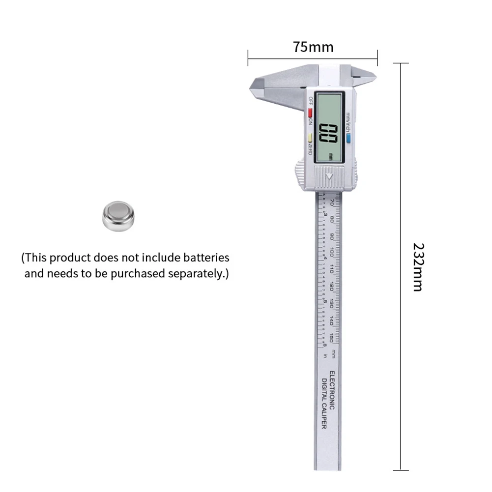 

Portable Classic LCD Digital Electronic Carbon Fiber Vernier Multi-functional Caliper Practical Measure Gauge Micrometer