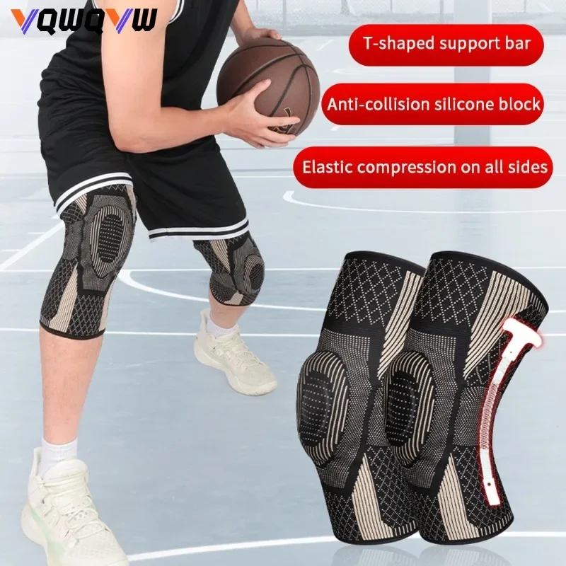 

1Pcs Knee Brace Compression Sleeve Support for Arthritis Pain Relief Meniscus Tear- Knee Sleeves Pads with Side Stabilizers