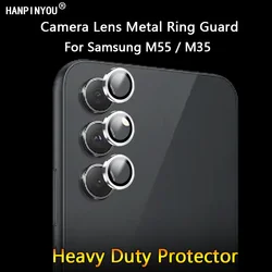 For Samsung Galaxy M54 M34 M55 M35 Ultra Thin Clear Luxury Camera Lens Protector Metal Ring Guard Tempered Glass Film Cover Cap