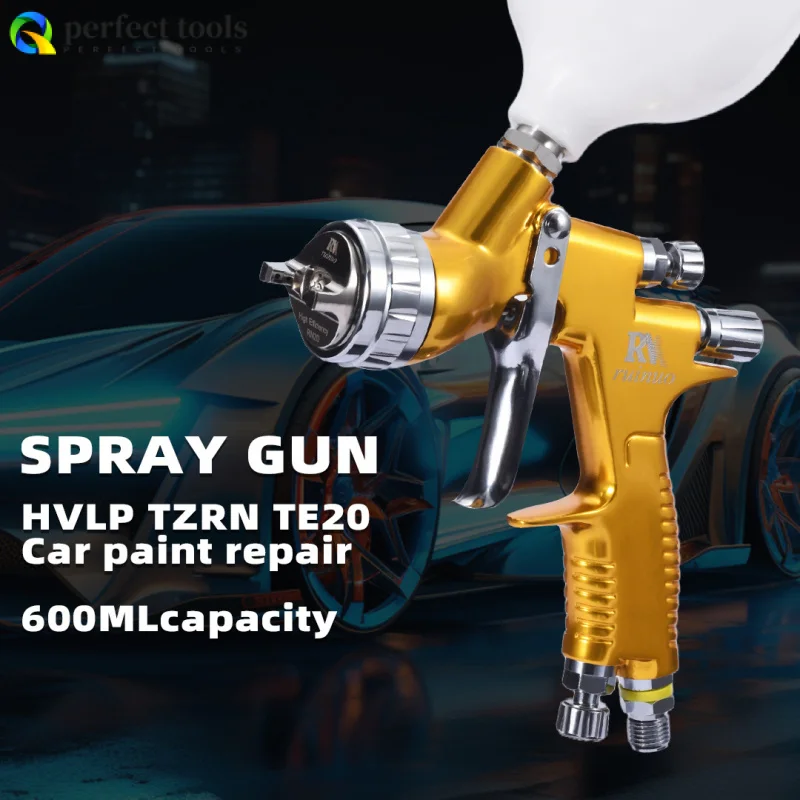 TE20 Golden Paint Spray Gun High Atomization Pot High Pressure Spray Gun Caliber 1.3mm Pneumatic Spray Gun