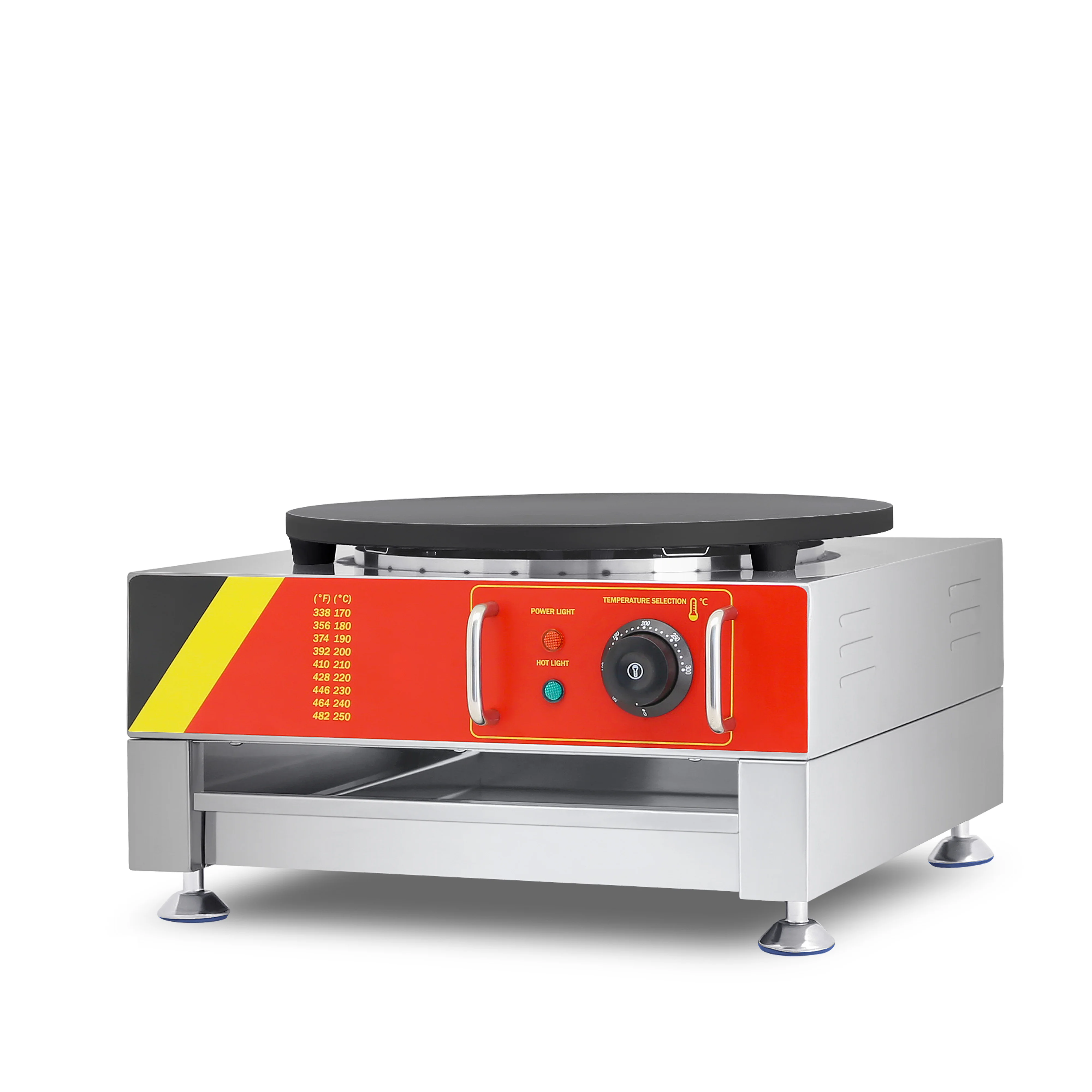 사용자 정의 색상 미니 전기 계란 아침 커스터드 아이스크림 피자 크레페 라운드 와플 메이커 40cm