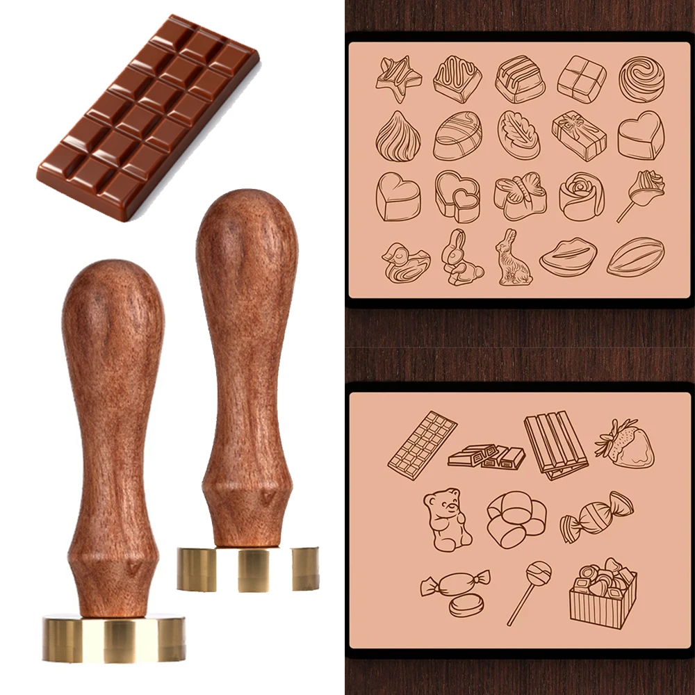 الغذاء الصف ختم مخصص ختم الشوكولاته شعار شخصي تصميم قالب ختم الشوكولاته DIY بها بنفسك عيد الميلاد عطلة كب كيك ديكور