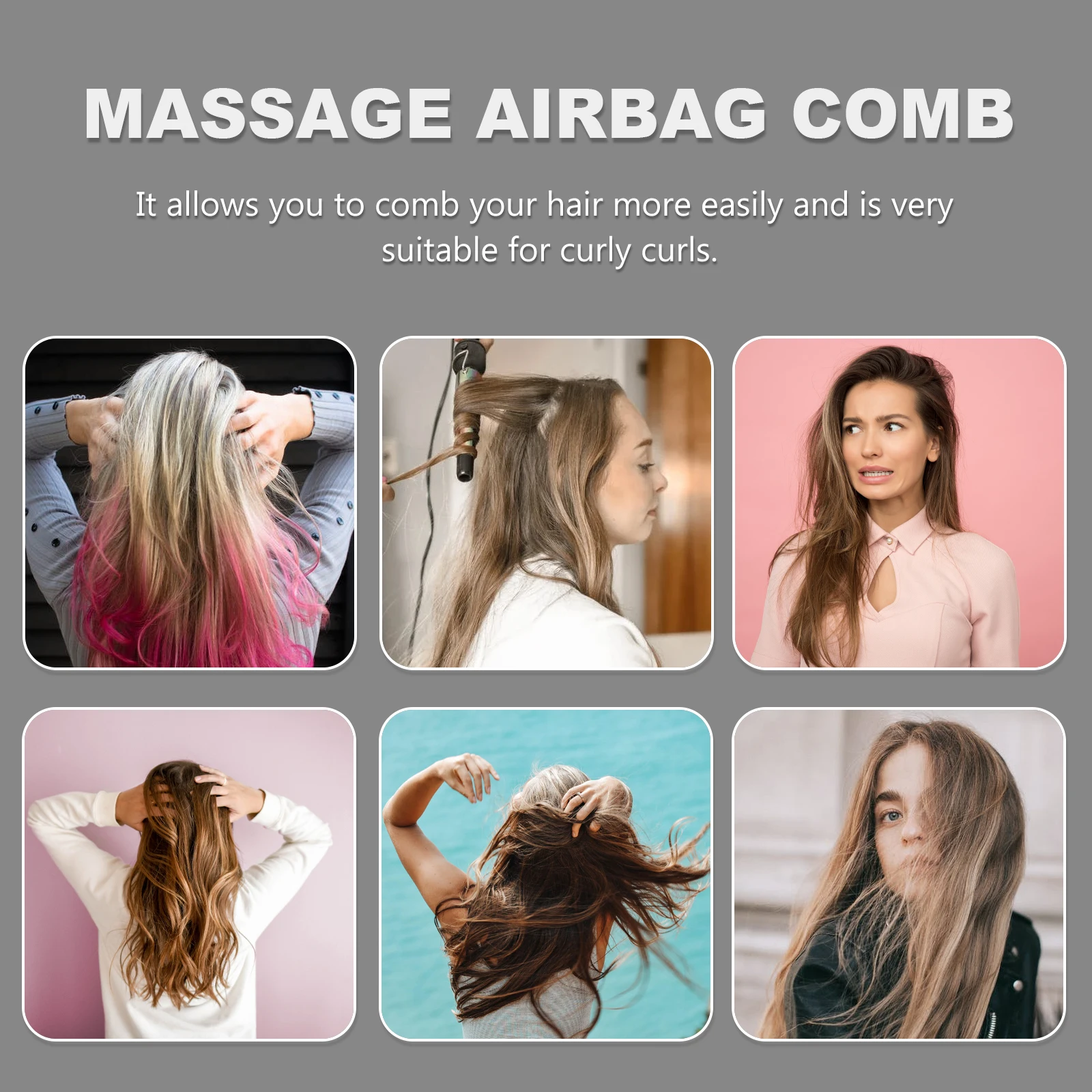 

ABS Hair Comb Massaging Hairbrush for Scalp Relaxation and Healthy Growth